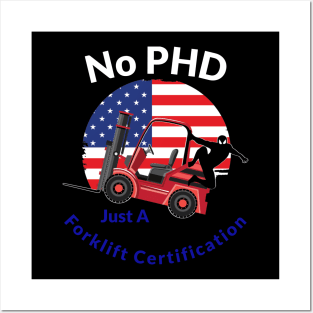 Forklift Ninja, No PHD, Just a Forklift Certification WRB Posters and Art